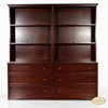 8.5ft Open Double Bookcase w/ Drawers