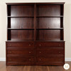 8.5ft Open Double Bookcase w/ Drawers