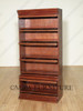 Mahogany Victorian Stacked Barrister Bookcase Curio Plain Glass