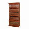 Mahogany Victorian Stacked Barrister Bookcase Curio Plain Glass