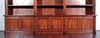11ft Gothic Pecan Sectional Open Bookcase Cabinet