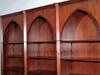 11ft Arched Mahogany Triple Dome Open Bookcase