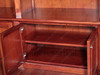 11ft Gothic Pecan Sectional Open Bookcase Cabinet