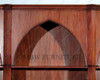 11ft Arched Mahogany Triple Dome Open Bookcase