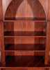 11ft Arched Mahogany Triple Dome Open Bookcase