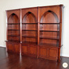 11ft Arched Mahogany Triple Dome Open Bookcase