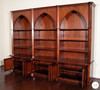 11ft Arched Mahogany Triple Dome Open Bookcase