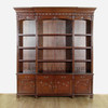 7.5ft Mahogany Open Bookcase w/ Cabinets