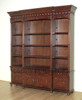 7.5ft Mahogany Open Bookcase w/ Cabinets