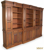 Large Solid Mahogany Sectional Bookcase Cabinet