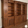 10.5ft Mahogany Open Sectional Bookcase