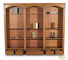 Mahogany Triple Arched Bookcase with Drawers