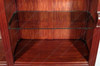 Solid Mahogany 6Ft Open Bookcase Bookshelf w/ Cabinet Storage