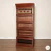 Solid Mahogany Barrister Bookcase Leaded Glass Curio Display