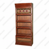 Solid Mahogany Barrister Bookcase Leaded Glass Curio Display