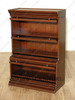 Mahogany 3-Stack Barrister Bookcase w/ Leaded Glass
