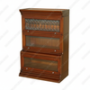 Mahogany 3-Stack Barrister Bookcase w/ Leaded Glass
