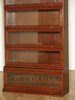 Mahogany Barrister Lawyer's Bookcase w/ Leaded Stained Glass