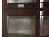 Solid Mahogany Espresso Bookcase Display Cabinet
