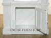 Distressed White Open Shell Bookcase