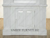 Distressed White Open Shell Bookcase