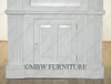 Distressed White Open Shell Bookcase