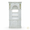 Distressed White Open Shell Bookcase