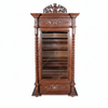 Walnut French Bookcase Display Curio Cabinet