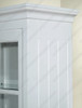 Vintage White Curio China Display Cabinet