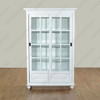 Vintage White Curio China Display Cabinet