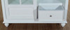 Vintage White Curio China Display Cabinet
