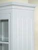 Vintage White Curio China Display Cabinet