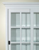 Vintage White Curio China Display Cabinet