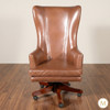 Leather Wing Back Swivel Office Chair