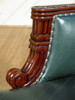 Elegant green leather executive Office chair