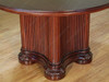 6ft Round Mahogany Conference Meeting Table