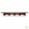 24ft mahogany conference table with carved pedestals