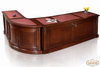 9ft Mahogany L-Shape Executive Desk