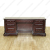 Solid Dark Mahogany Executive Office Desk