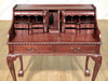 Solid Mahogany Chippendale Escritoire Secretary Desk w/ Claw & Ball