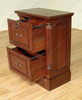 Solid Mahogany 2 Drawer File Filing Cabinet
