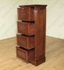 Solid Mahogany 4 Drawer File Filing Cabinet