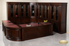 Solid Mahogany Executive Desk/Bookcase Set
