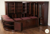 2pc Solid Mahogany Executive Office Desk/Bookcase Set