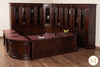 2pc Solid Mahogany Executive Office Desk/Bookcase Set