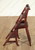 Solid Mahogany Convertible Library Chair Step Ladder Stool