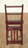 Solid Mahogany Convertible Library Chair Step Ladder Stool