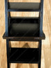 Solid Mahogany Black Convertible Ladder Chair Library Step Stool