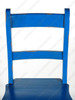 Solid Mahogany Distressed Blue Ladder Chair Library Step Stool