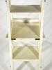 Solid Mahogany Distressed Cream Convertible Ladder Chair Library Step Stool